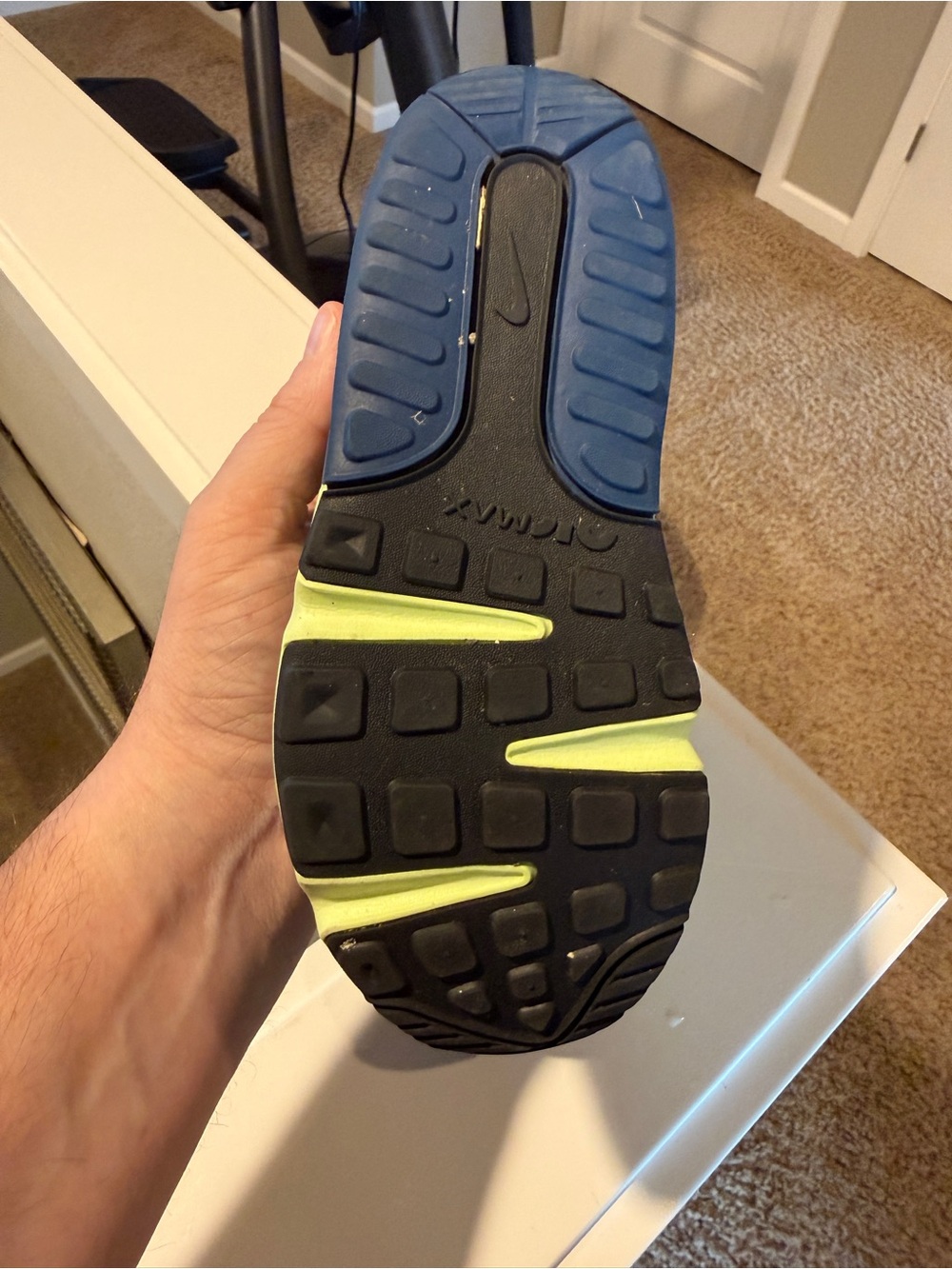 Nike Kids Neon Yellow, Black & White Athletic Sneakers - Picture 10 of 11